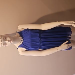 Girls 10 Sleeveless Lace-Trimmed Popover Dress